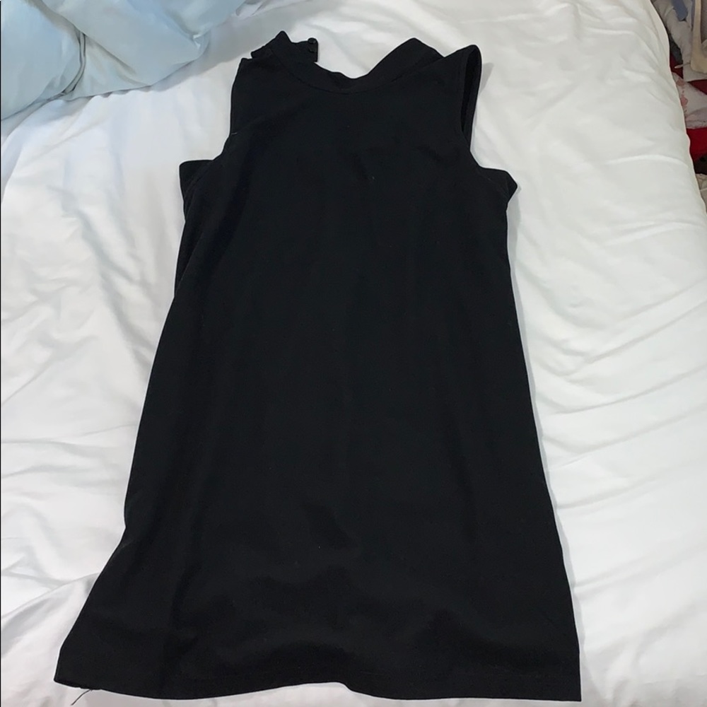 Black suede dress